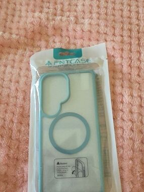 Teal Clear Magnetic Ring Phone Case